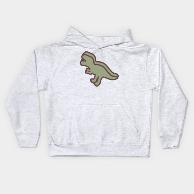 Dino outline Kids Hoodie by ShirtyLife
